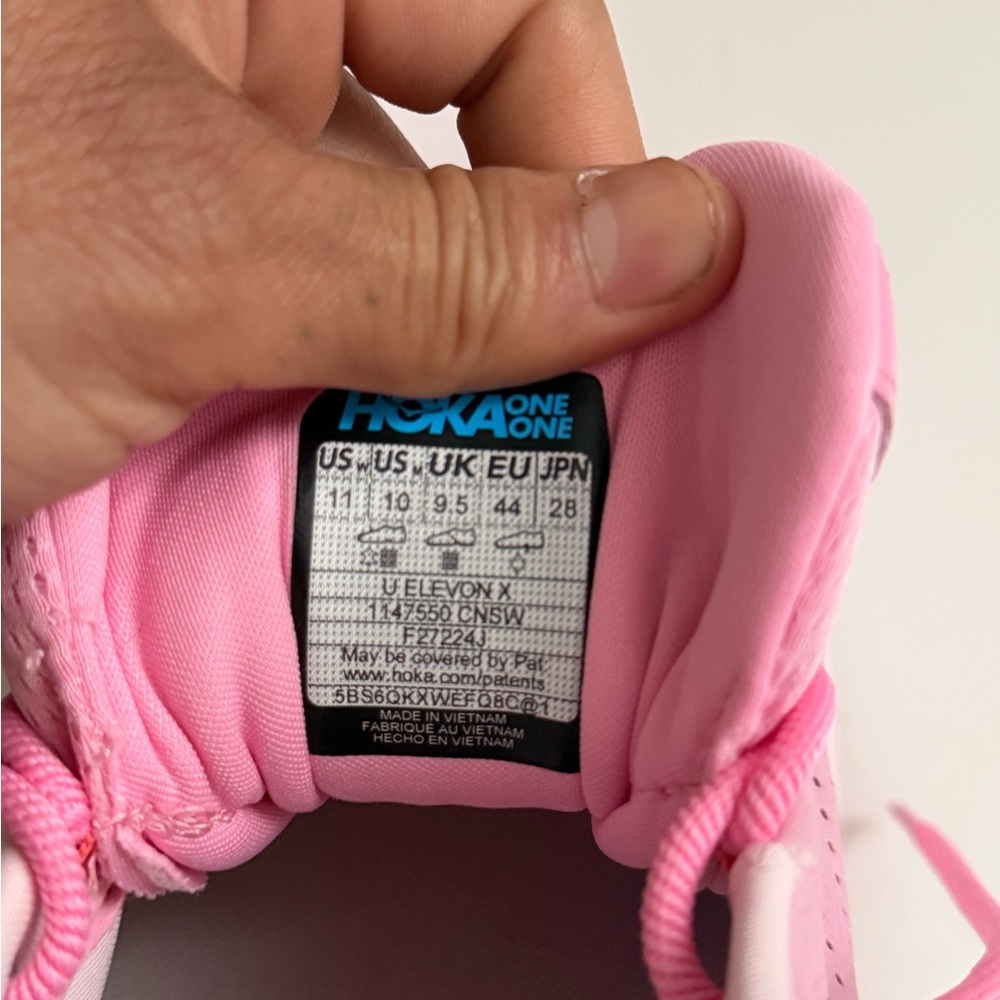Hoka One One ELEVON X Pink and White Women's Sneakers - Picture 7 of 7